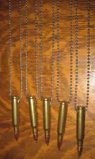 New Listing5 Real 223 / 556 Bullets Cartridges Pendant Necklaces On 23" Chain