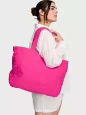 Victoria's Secret Hot Pink Weekender Terry Tote Bag Beach Summer 2024