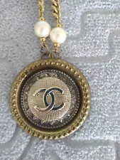 Vintage Chanel Button Necklace Costume Jewelry by Erin Knight