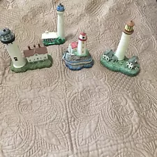 Set Of (4) Mini Lighthouses from various locations