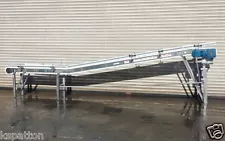 2013 Spantech 8.5” x 16’ Long SS Food Grade Incline Conveyor, Conveying