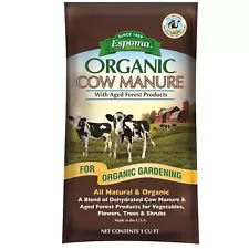 Espoma Organic Cow Manure Compost Blend for Organic Gardening, 1 CF Bag