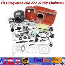 Piston Cylinder Crankshaft Kit For Husqvarna 268 272 272XP Chainsaw SALE!