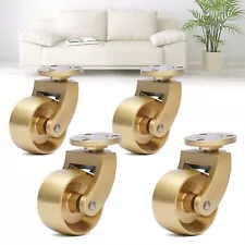 Universal Antique Brass Ball Swivel Wheels Caster for Furnitures Pack of 4 SALE