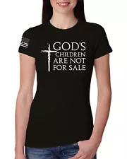 Gods Children Are Not For Sale Cross Women Slim Fit Junior Tee