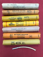 inert dynamite sticks with cap and fuse, set of 7. Great for display, movie prop