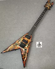 B.C.Rich Electric Guitar KKV KERRY KING Flying V Early 2000’s Tribal Over Fire