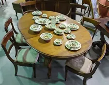 Round Edwardian Dining Table with 5 Leaves