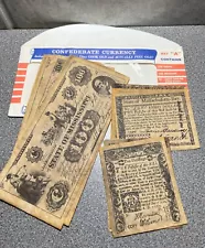 Confederate Currency Replicas Set A Vintage Souvenir