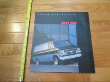 Chevrolet Vans 1985 Chevy Truck Car auto Dealer showroom Sales Brochure