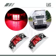 2X LED 5 inch red side marker truck trailer light For Pickup Lorry boat van (For: Mack)