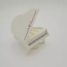 Vintage 1977 Grand Piano for Fisher Price Dollhouse. White and Purple. No bench