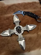 TwoSun Karambit Folder Knife 4 Blade Chinese Star Type Knife 2 Knives