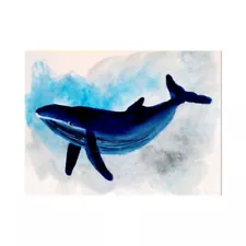 ACEO Original Painting Watercolor Art 100% Hand Painted Whale Shark