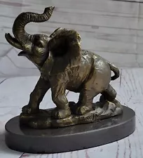 Collectible Statue bronze sculpture Animal Large Signed African Elephant Sale