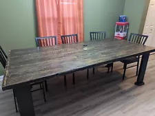 Reclaimed Barnwood Table, 8ft long 4ft wide. Hand made table. 