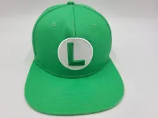 Luigi Super Mario Nintendo Snapback Hat Cap Halloween Costume Men Women Green