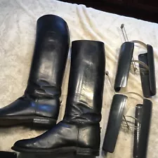 Dehner Black Leather Horse Riding Boots Equestrian Mens Size 11 - 11.5