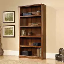 5 Shelf Bookcase in Cherry Finish, 35.28" L x 13.23" W x 69.76" H