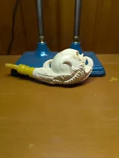 Meerschaum Handcarved Skull and Claw Pipe