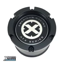 American Racing ATX Wheel Center Cap Push-Thru Satin Black 1425006925