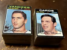 1971 TOPPS BASEBALL HIGH NUMBER COLLECTION (212 CARDS). SP'S.