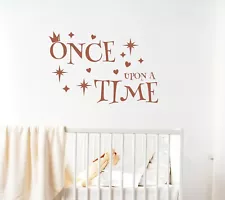 Once upon a Time Wall Sticker for Girl Boy Princess Personalised Name Home Decor