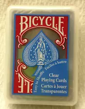 New in Sealed Package Bicycle Clear Playing Cards in Plastic Case 2008