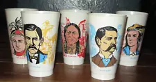 5 Vintage 7-11 Slurpee Cups Wild West Corn Planter Doc Holliday