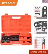 Lightweight PEX Crimping Tool Kit with Comfort Grips for Plumbing Projects