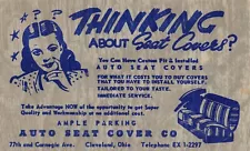 OH~OHIO~CLEVELAND~AUTO SEAT COVER CO. ADVERTISING~C.1950