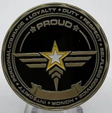 * US Army Proud Army Challenge Coin With Army Core Values Call On Me Brother!!