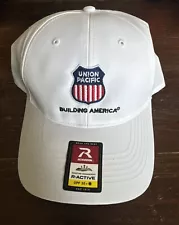 Union Pacific “Building America” White Adjustable Baseball Cap Hat NEW