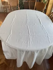 Ivory 50x120 RECTANGLE POLY TABLECLOTH Wedding Party Catering Linen EUC! NICE