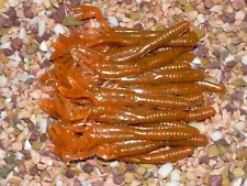 Item#110 4.5" 24ct Crawdad Rootbeer w/multi color flakes soft plastic bait bass