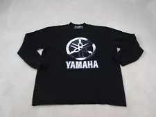 VINTAGE Yamaha Shirt Mens Extra Large Black Long Sleeve Snowmobiles Adult USA