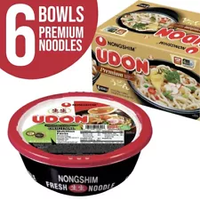 Nongshim Udon Noodle Soup Bowl 6 Count 9.73 oz Korean Premium Ramyun Ramen