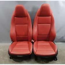 2009-2016 BMW E89 Z4 Roadster Factory Sports Seat Pair Coral Red Leather OEM