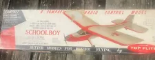 TOP FLITE Schoolboy Model Plane Kit Compact 29" RC Free Flight RARE