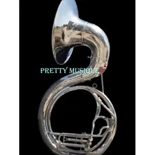 INDIAN HANDMADE BRASS FINISH 22"SOUSAPHONE BRASS MADE TUBA & MOUTH PIECE BAG