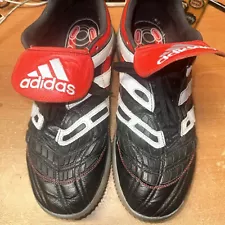 Size 10 - adidas Predator Accelerator Trainers Black White Red