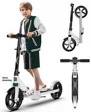 Adjustable Kick Scooter for Adults Teens Kid Foldable Scooter 7.9IN Big Wheels