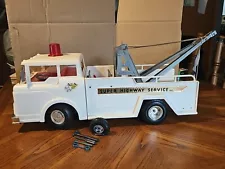 Marx Big Bruiser Tow Truck Toy 1965 Plastic Battery Operated