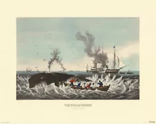 Currier & Ives The Whale Fishery 29x23 in