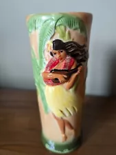 Tommy Bahama "Just Duet" 2005 Wahine Playing Ukulele Tiki Mug LE Hand Painted