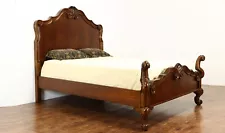 Vintage Carved Wooden Bed Royal Belfast Antique Style Hand Carved Bed