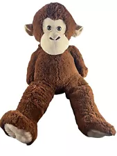 Hugfun MONKEY Plush XL Jumbo 35” Soft Brown Animal Stuffed Huggable Good Cond.