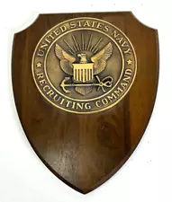 Vintage US Navy Recruiting Command Plaque