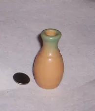 Van Briggle Pottery Mini Vase 3" Amber & Green