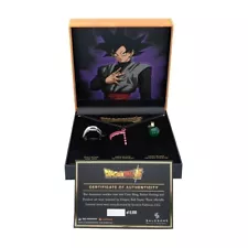 Dragon Ball Super Goku Black Necklace, Potara Earrings and Time Ring Set NEW LE!